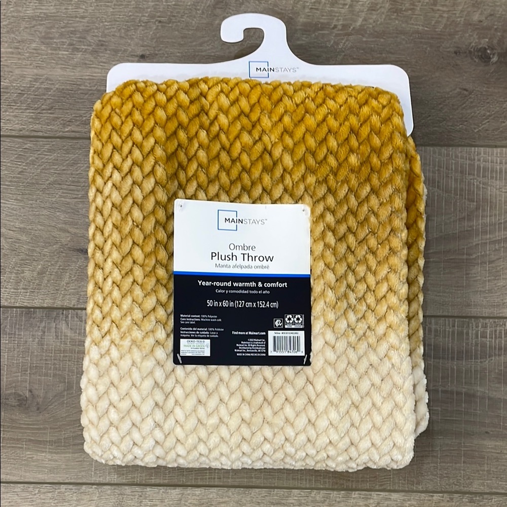 Mainstays Ombre Plush Throw